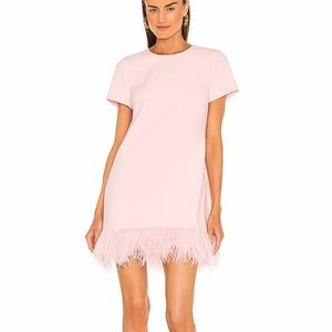 Likely pink feather dress- worn once, size 2